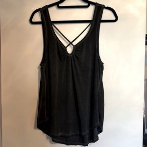 White Crow Cross Sleek Tank Top, Charcoal Gray, Large